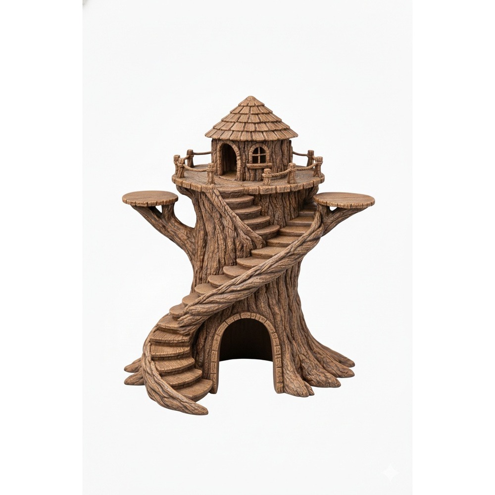 Fantasy Treehouse - Reptile Hide and Climb - Vertical engagement and enrichment